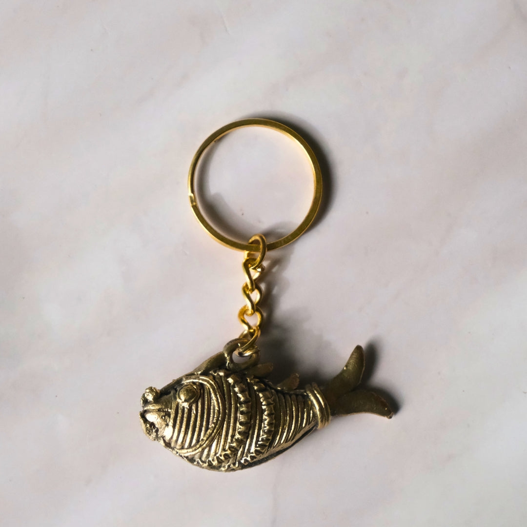 Dhokra Craft - Fish key chain