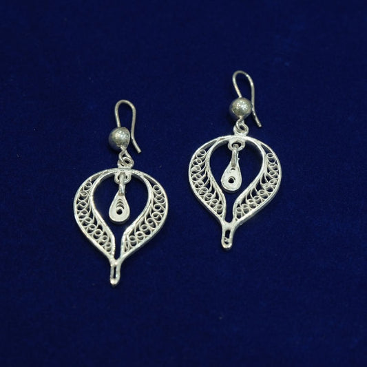 Kashish Silver Filigree Earrings