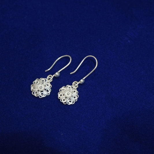 Zarrin Silver Filigree Earrings