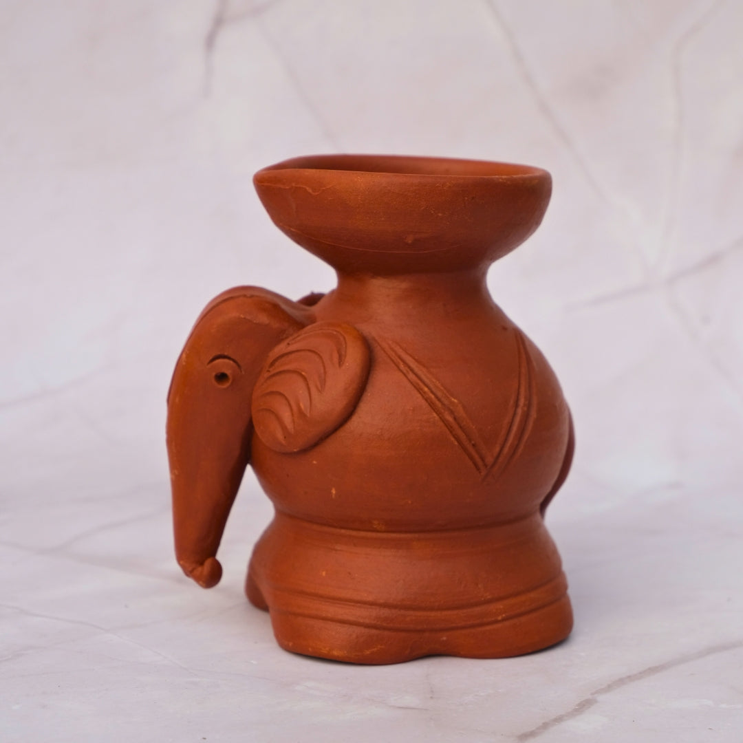 Terracotta- Elephant Diya