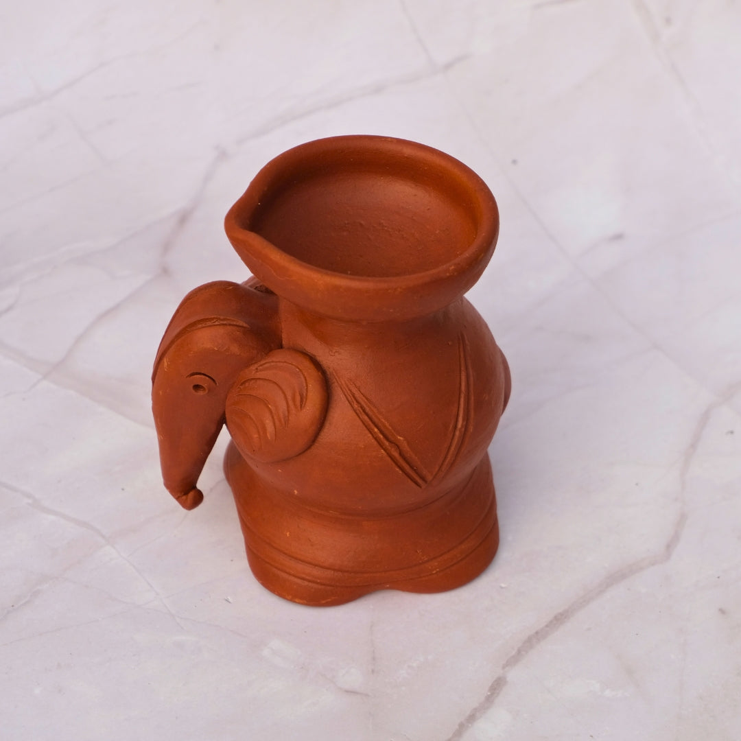 Terracotta- Elephant Diya