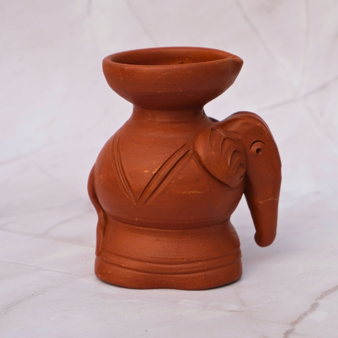 Terracotta- Elephant Diya