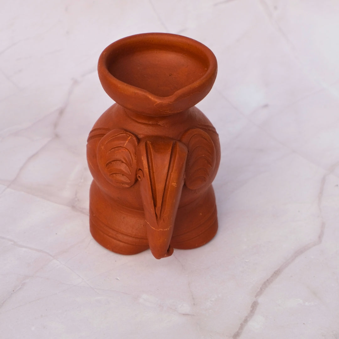 Terracotta- Elephant Diya