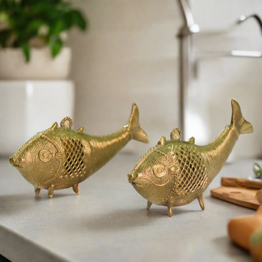 Dhokra Craft Home Decor - Twin Fish