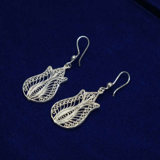Gulnaar Silver Filigree Earrings