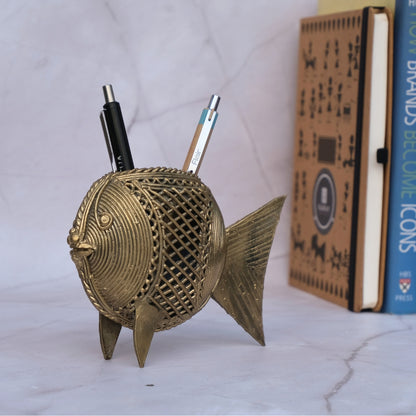 Dhokra Craft Home Decor - Fish Pen Stand