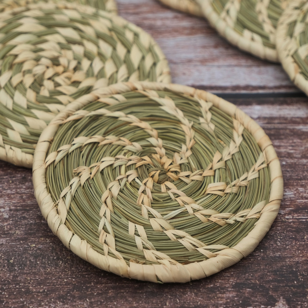 Sabai Grass Craft - 6 Coasters and box