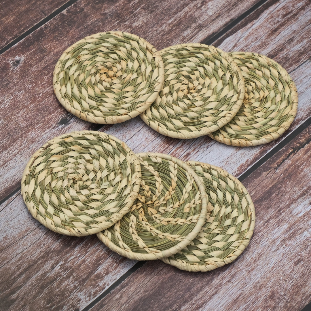 Sabai Grass Craft - 6 Coasters and box