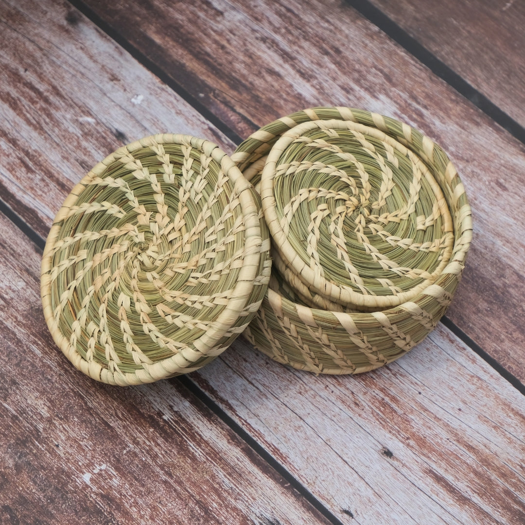 Sabai Grass Craft - 6 Coasters and box