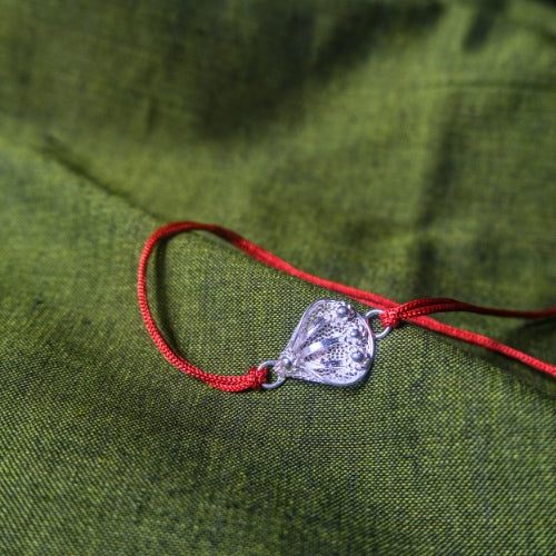 Silver Filigree Handmade Petal Rakhi