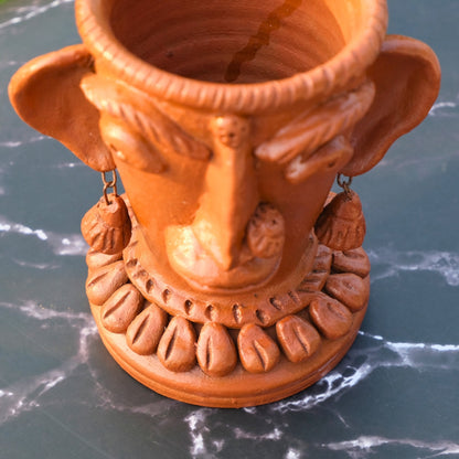 Terracotta- Tribal lady Face planter