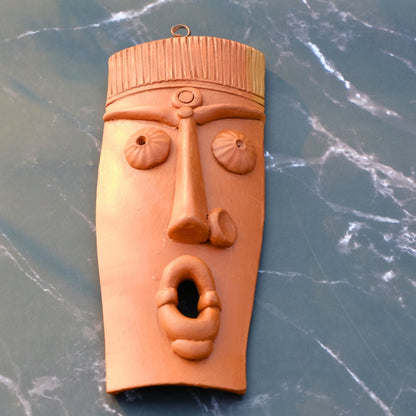 Terracotta- Tribal mask wall hanging