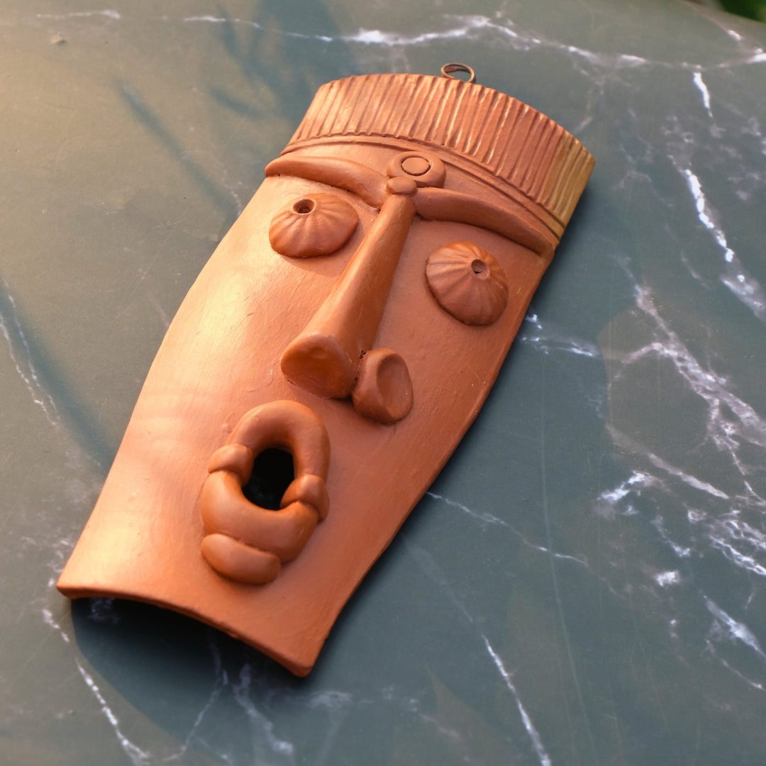 Terracotta- Tribal mask wall hanging