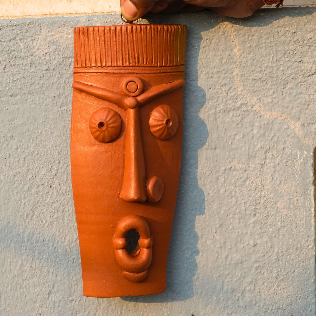 Terracotta- Tribal mask wall hanging