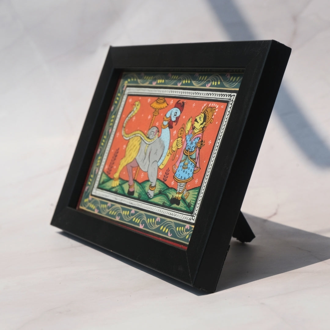 Framed Pattachitra Painting Home Decor - Nabagunjara