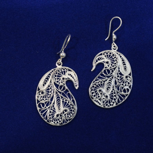 Aks Silver Filigree Earrings