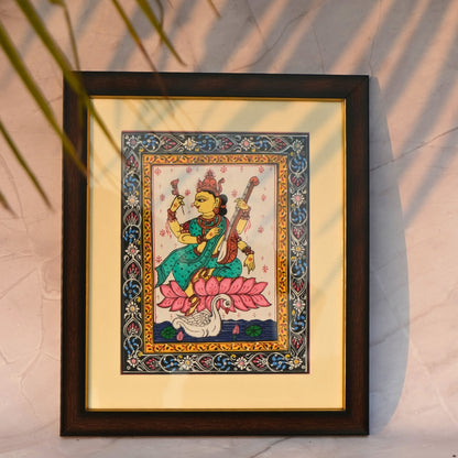 Pattachitra Paintng - Saraswati