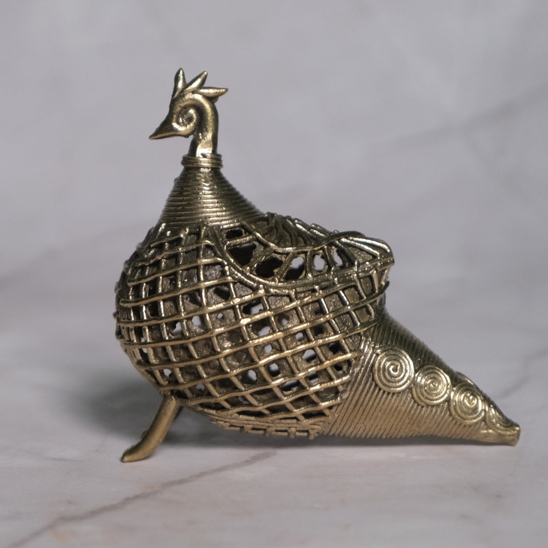 Dhokra Craft -Tribal Style Peacock Home Decor