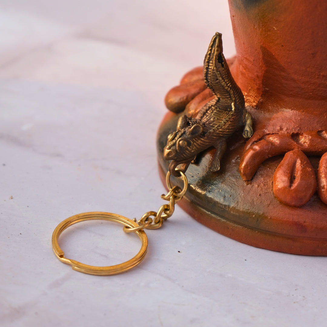 Dhokra Craft - Squirrel key chain