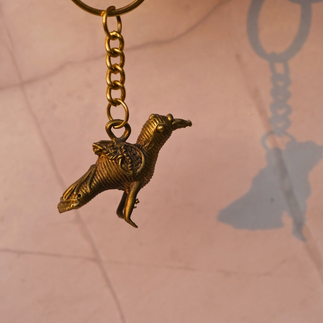 Dhokra Craft - Bird key chain