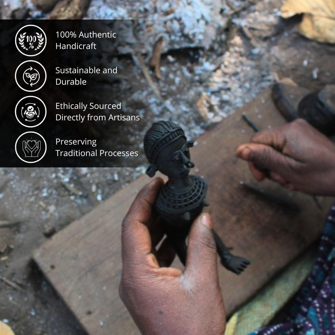 Black Dhokra Craft Artisans making