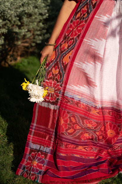 Maniabandha Pushpa Cotton Saree