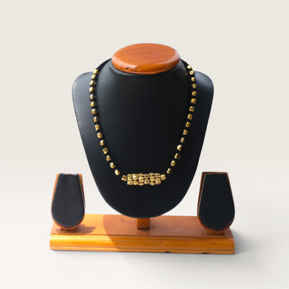 Dhokra Craft Handmade Nandita Necklace - Authentic Tribal Brass Jewellery India