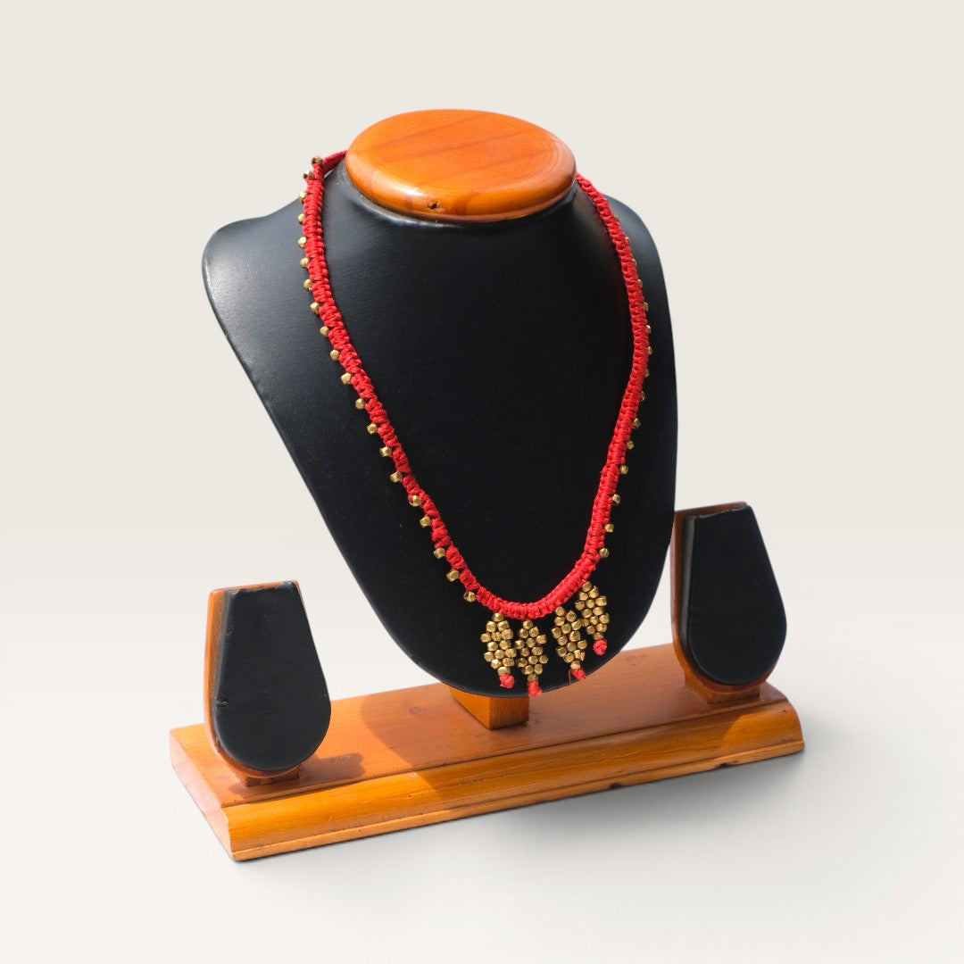 Dhokra Craft Handmade Vaibhabi Necklace - Authentic Tribal Brass Jewellery