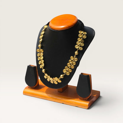 Dhokra Craft Handmade Shoba Necklace Set with earrings - Authentic Tribal Brass Jewellery India