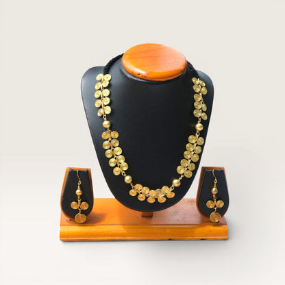 Dhokra Craft Handmade Shoba Necklace Set with earrings - Authentic Tribal Brass Jewellery India