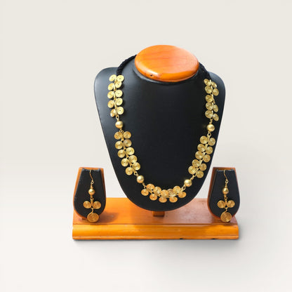 Dhokra Craft Handmade Shoba Necklace Set with earrings - Authentic Tribal Brass Jewellery India