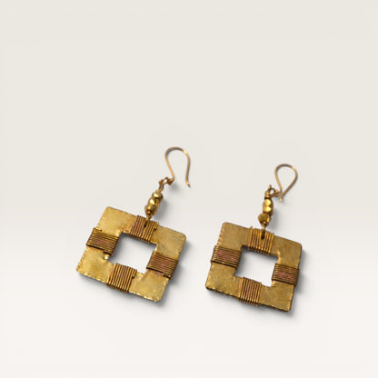 Dhokra Craft Handmade Kanti Necklace Set with Earrings - Authentic Tribal Brass Jewellery India