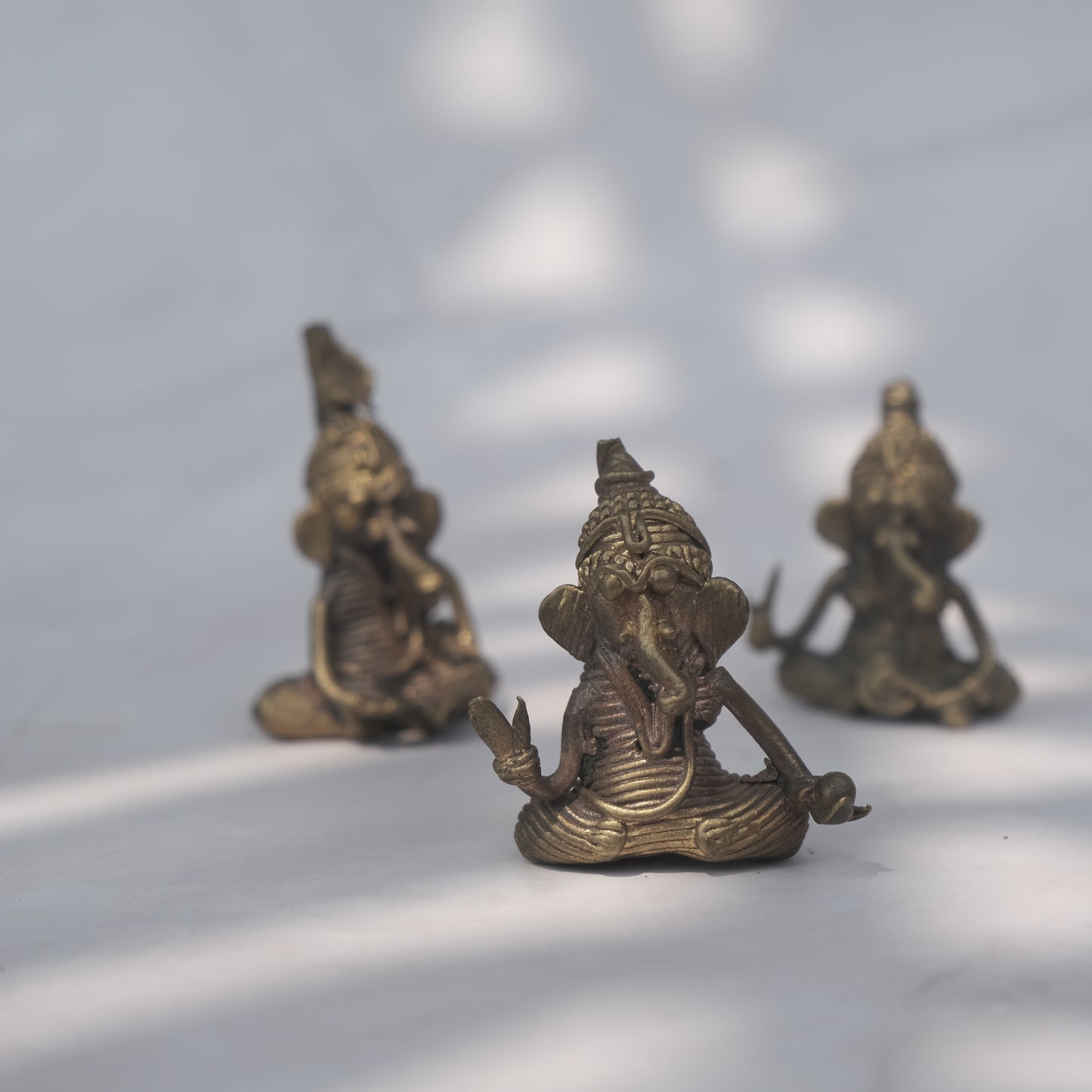 Dhokra Craft - Set of 3 Small Ganesh Home Decor