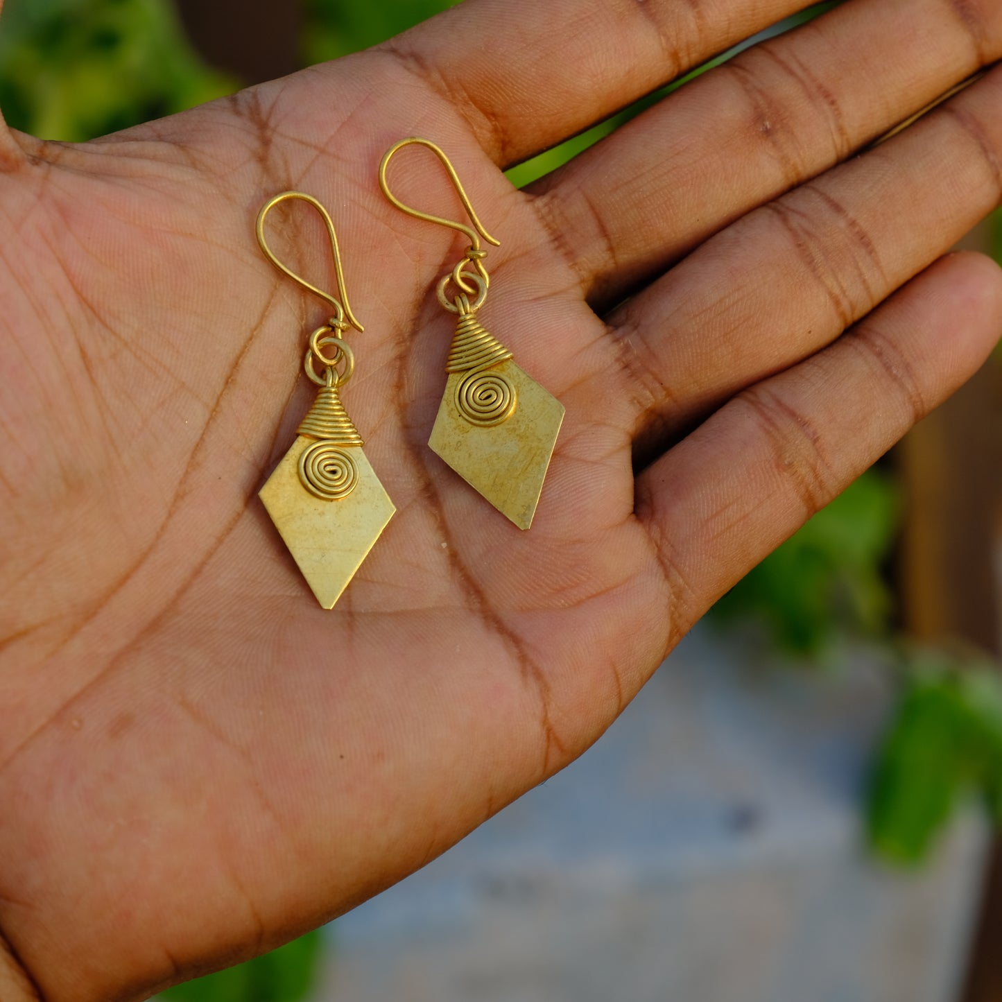 Dhokra Craft Handmade Thikri Earrings