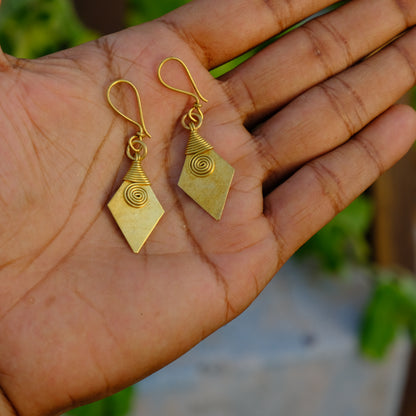 Dhokra Craft Handmade Thikri Earrings