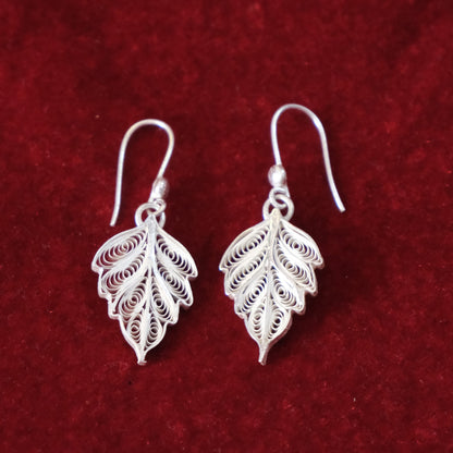 Silver Filigree Authentic Handmade Dangle Earrings