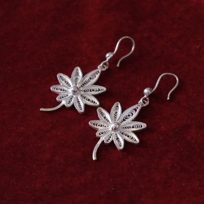 Silver Filigree Authentic Handmade Dangle Earrings