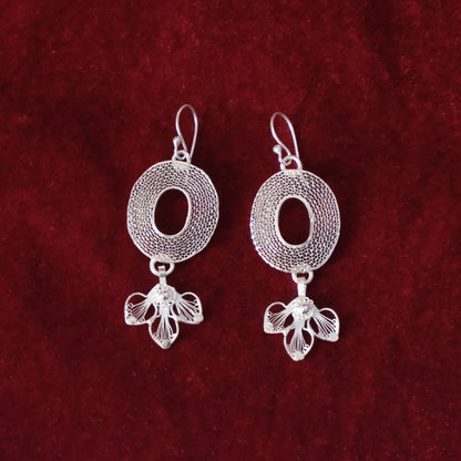 Silver Filigree Authentic Handmade Dangle Earrings