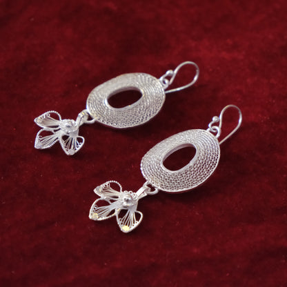 Silver Filigree Authentic Handmade Dangle Earrings