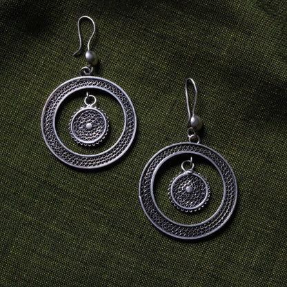 Silver Filigree Authentic Handmade Dangle Earrings