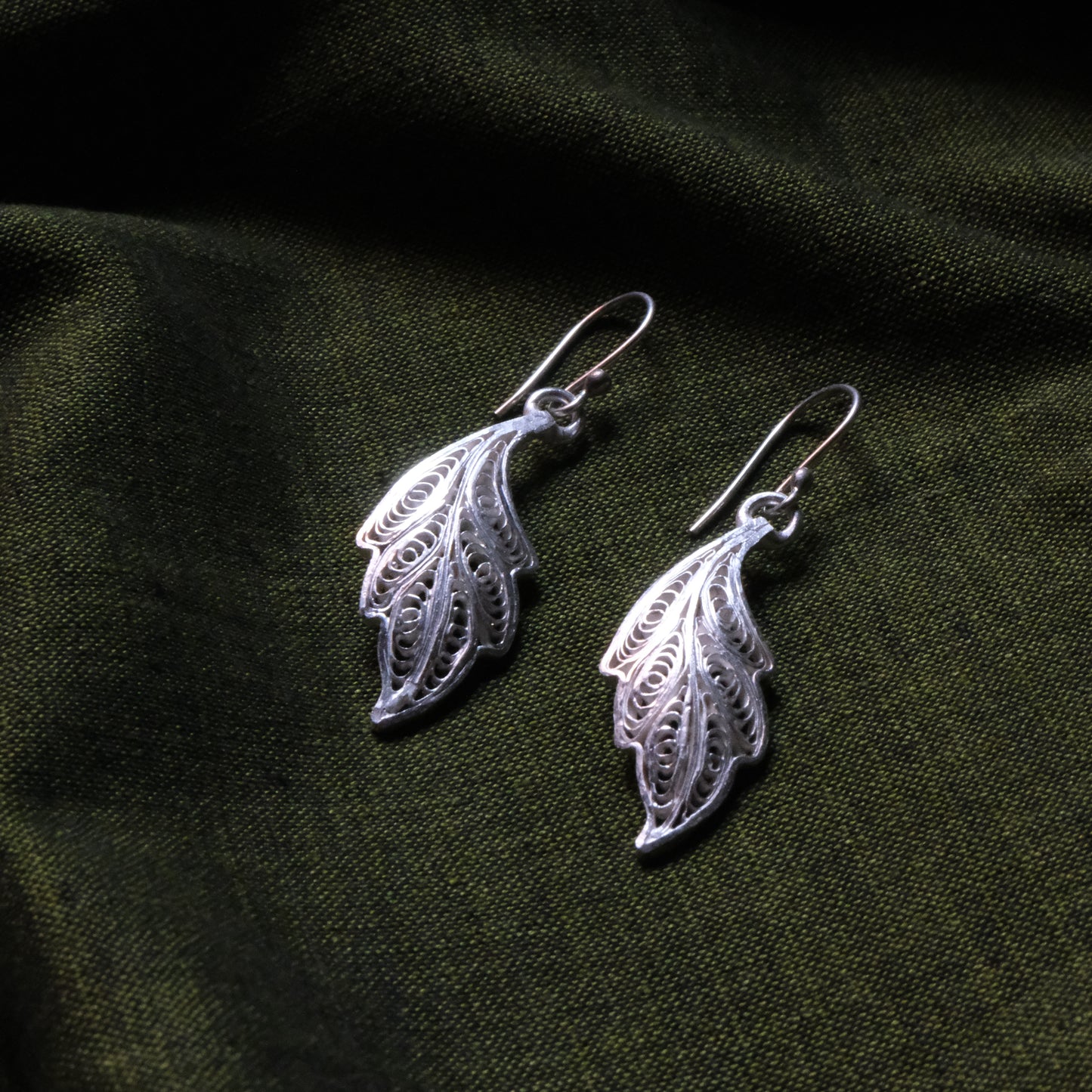 Silver Filigree Authentic Handmade Dangle Earrings