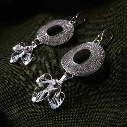 Silver Filigree Authentic Handmade Dangle Earrings