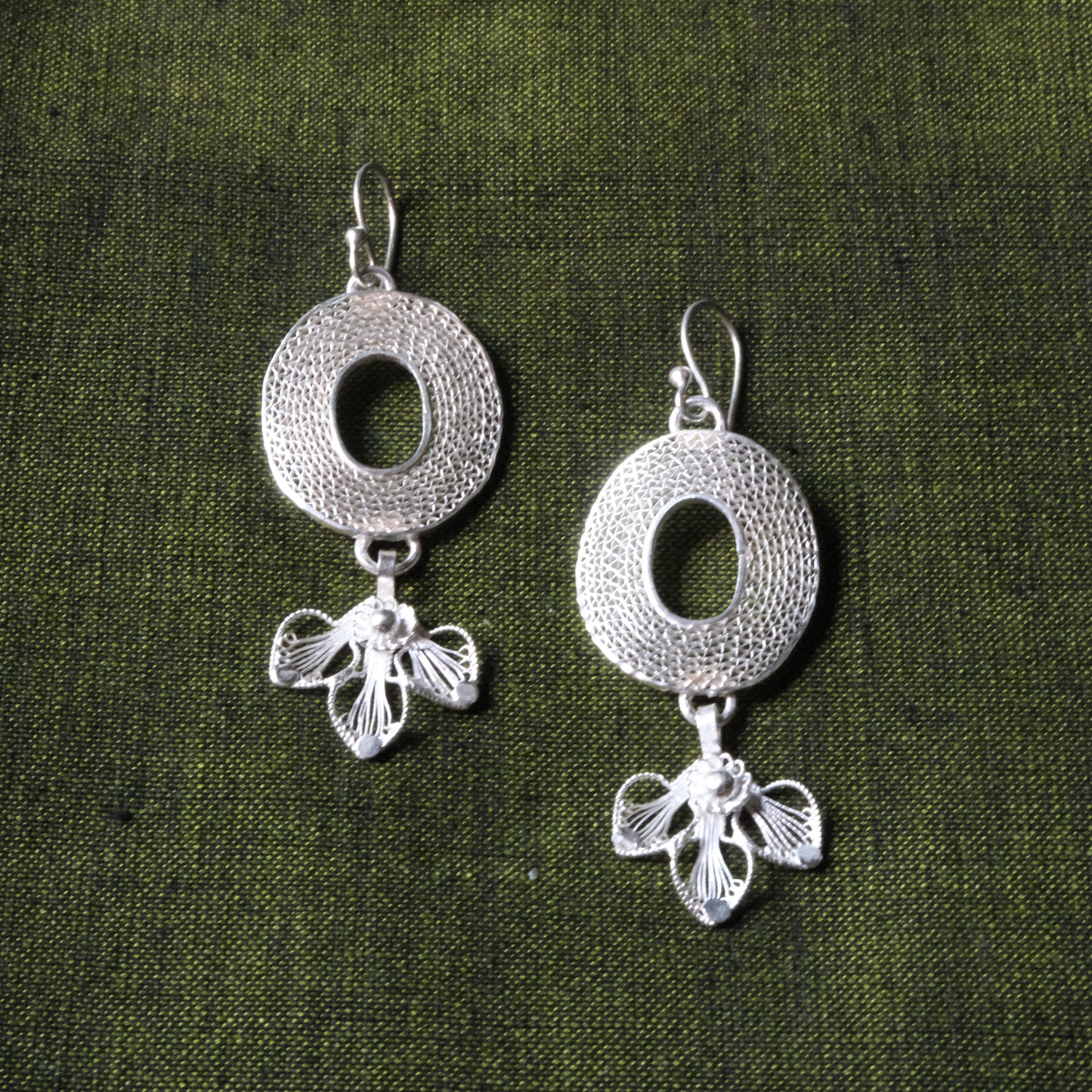 Silver Filigree Authentic Handmade Dangle Earrings