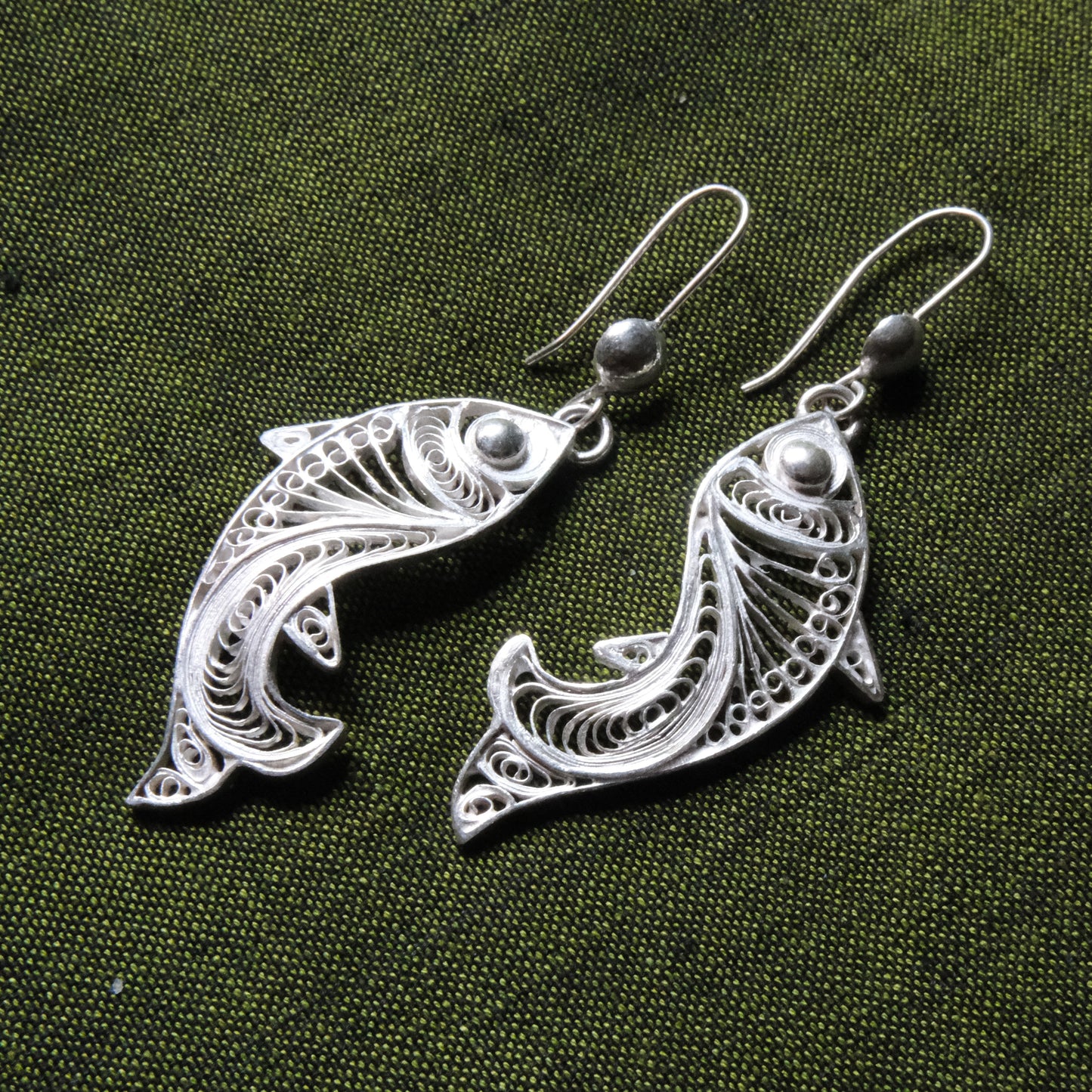 Silver Filigree Authentic Handmade Dangle Earrings