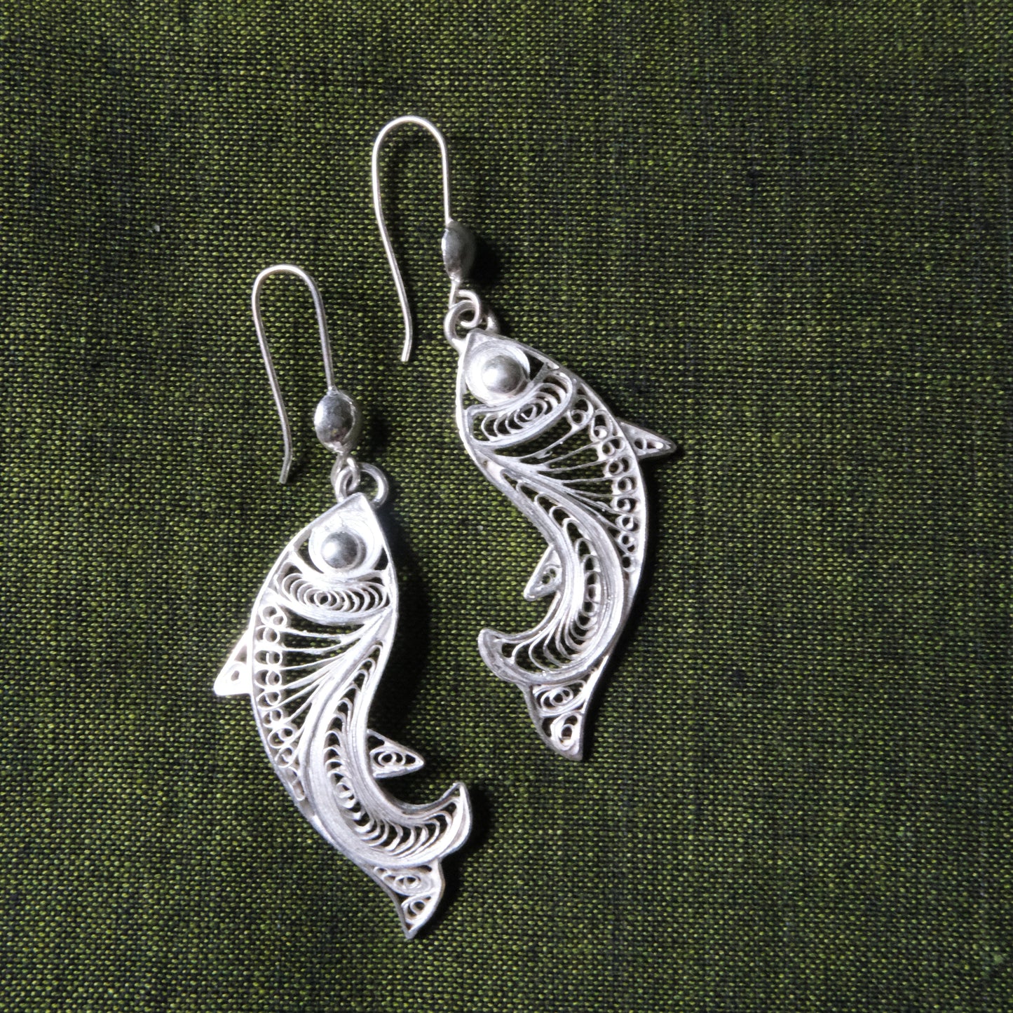 Silver Filigree Authentic Handmade Dangle Earrings