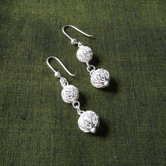 Silver Filigree Authentic Handmade Dangle Earrings