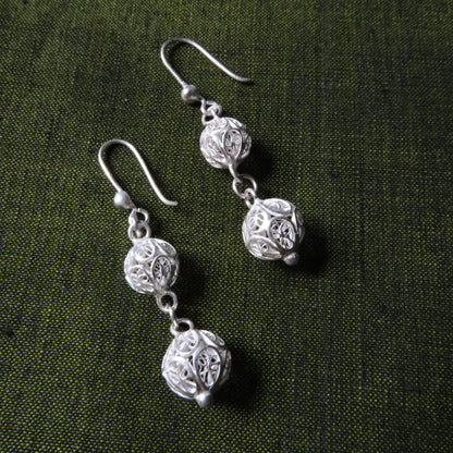 Silver Filigree Authentic Handmade Dangle Earrings