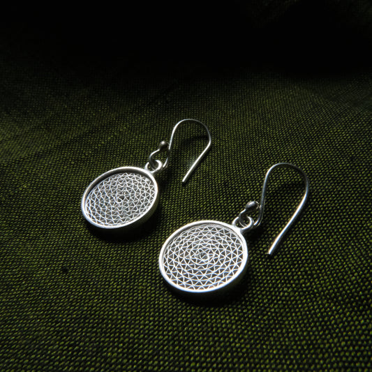 Silver Filigree Authentic Handmade Dangle Earrings