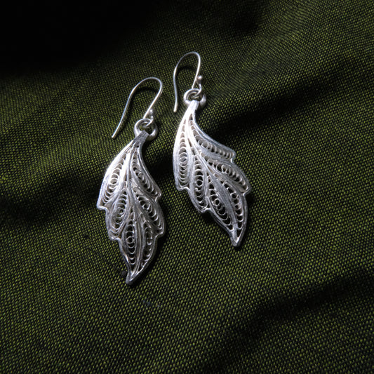 Silver Filigree Authentic Handmade Dangle Earrings