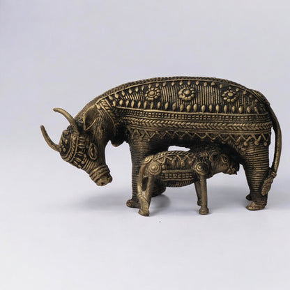 Dhokra Craft - Kaamdhenu and its Calf